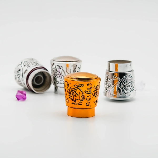 源头工厂定制竖条纹金色玻璃白酒瓶盖子创意造型1斤装配套瓶盖密封密封盖铝盖