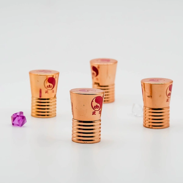 制作镀金螺纹塑料瓶盖拧断式防伪瓶盖可印刷LOGO 镀金颜色可制做