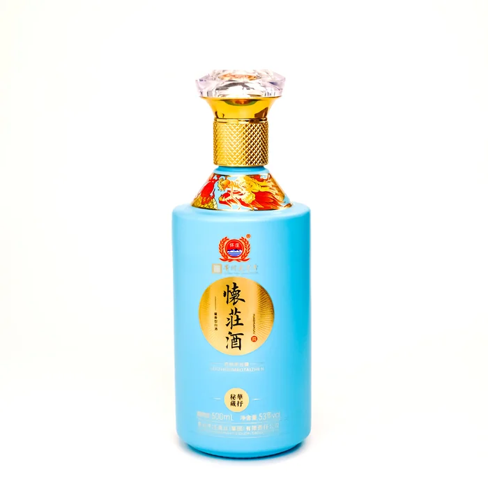怀庄酒秘草藏籽蓝瓶 500ml天蓝色哑光喷涂圆柱瓶 贵州怀庄酒业集团有限公司