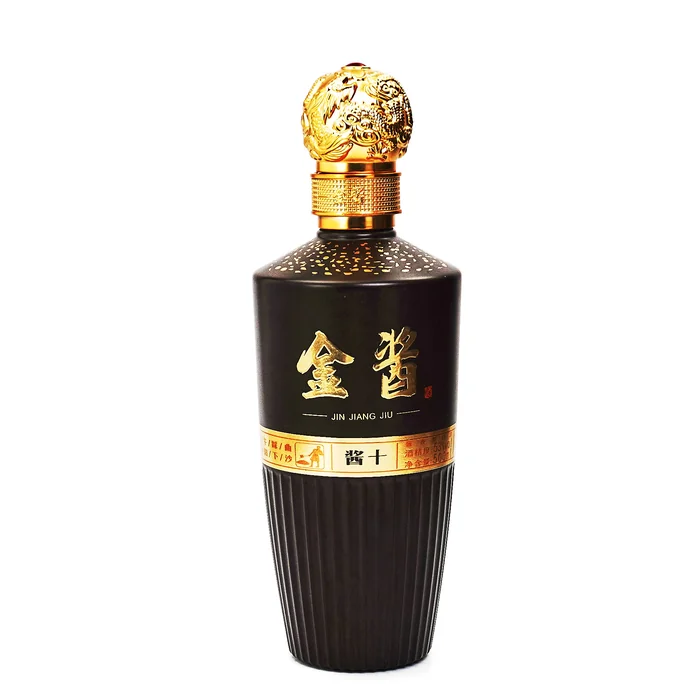 金酱酒酱十条纹黑瓶 500ml黑色条纹棱形喷涂酒瓶 贵州省仁怀市茅台镇金酱酒业