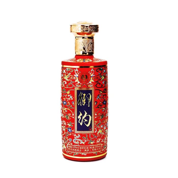 御约红金龙型瓶 500ml红色珐琅彩风格喷涂瓶 贵州民族酒业(集团)有限公司
